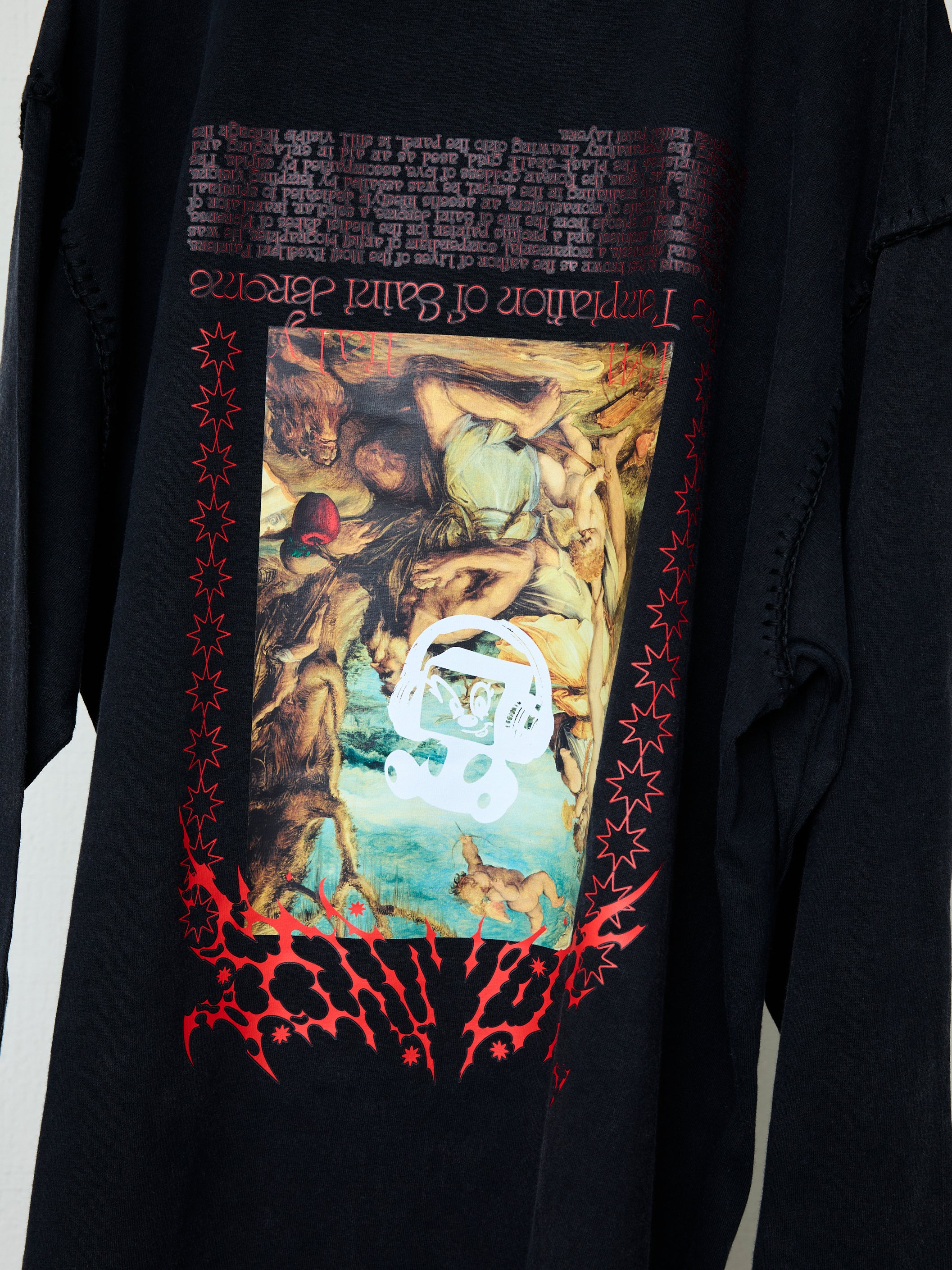 FVS ART PRINT BLANKET STITCH L/S TEE